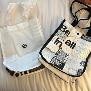 Two reusable Lululemon totes